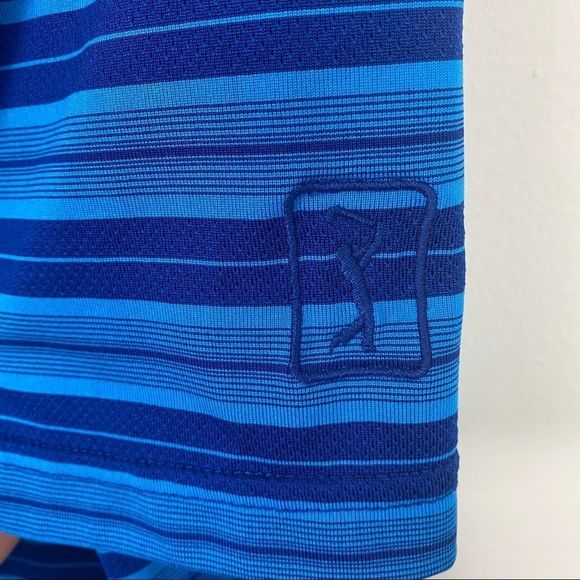 PGA Tour Blue striped golf shirt. - Picture 4 of 4